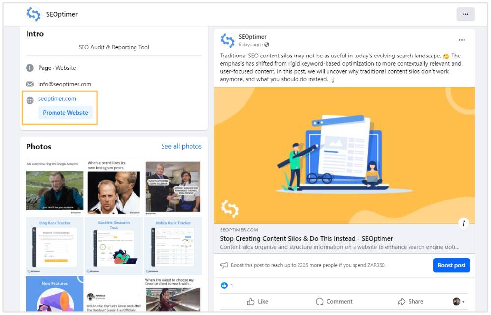 facebook pagina link
