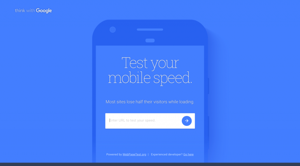 testa la velocità del tuo cellulare con il sito di test mobile di Google