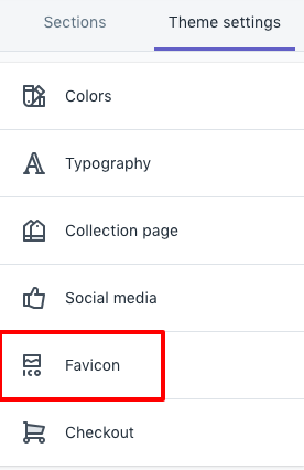 istruzioni shopify installa favicon