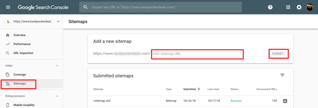 Google Search Consoleにサイトマップを追加する方法