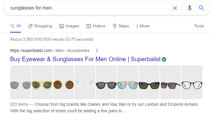 okulary przeciwsłoneczne dla mężczyzn w wyszukiwarce google